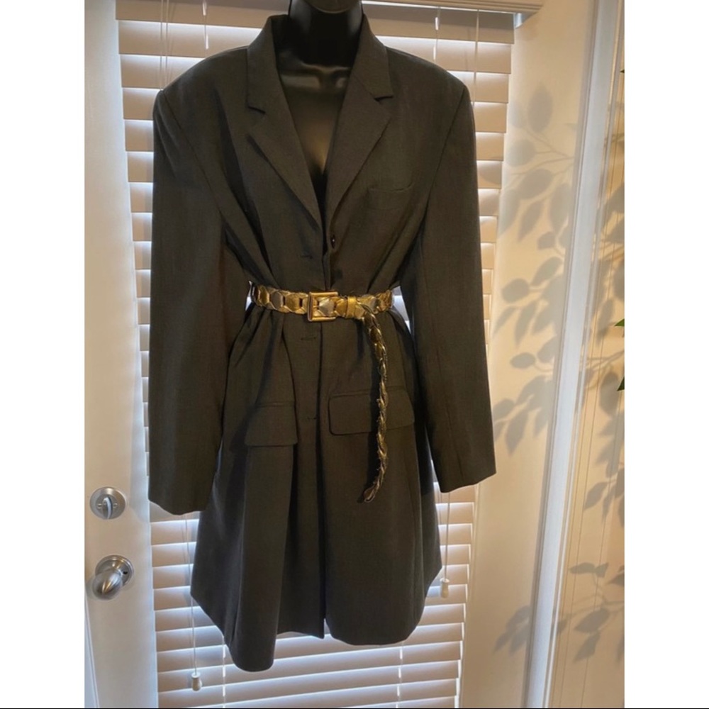 Amanda Smith Women’s Grey Wool Blazer Jacket Size Wool Career Casual Size 16